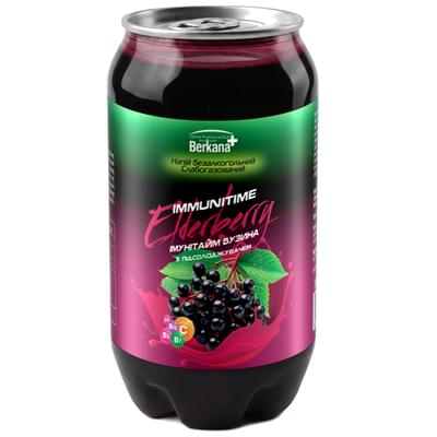 Напій безалкогольний Immunitime Бузина слабогазована 330 мл