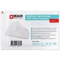 Повязка гидрогелевая Healer при ожогах и ранах стерильная 9 см х 12 см