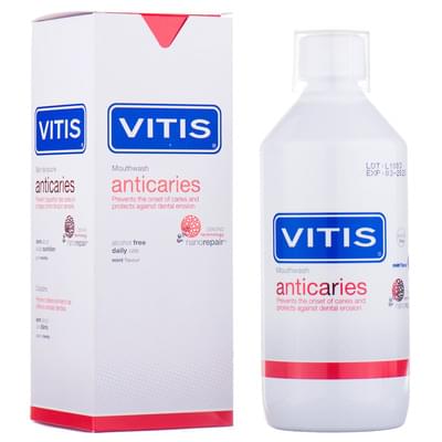 Ополіскувач для ротової порожнини Vitis Anticaries проти карієсу 500 мл