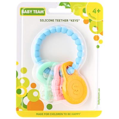 Прорізувач дитячий BABY TEAM (Бебі Тім) артикул 4024 силіконовий Ключики з 4-х місяців 1 шт