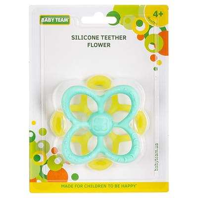Прорезыватель детский BABY TEAM (Беби Тим) артикул 4027 силиконовый Цветок с 4-х месяцев 1 шт