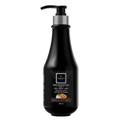 Шампунь-гель для душа для мужчин FAMIREL (Фамирель) Сандал с аргановым маслом и пантенолом 3 в 1 750 мл