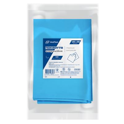Покрытие операционное стерильное MedPlast материал 35 г/м СМС 80 см х 120 см цвет синий