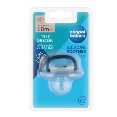 Пустушка силіконова Canpol 22/502_new Night dreams анатомічна від 18-ти місяців