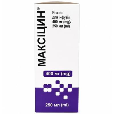 Максицин розчин д/інф. 400 мг / 250 мл по 250 мл (флакон)