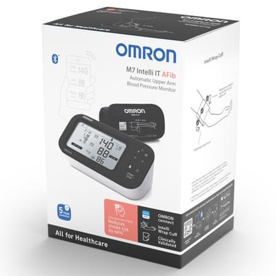 Измеритель (тонометр) артериального давления OMRON (Омрон) модель M7 Intelli IT AFIB (HEM-7380T1-EBK) автоматический