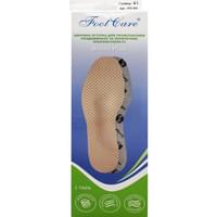 Устілка шкіряна Foot Care УПС-003 для підтримки поздовжнього та поперечного склепінь стопи розмір 41