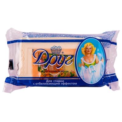 Мыло хозяйственное Друг для стирки с отбеливающим эффектом 135 г