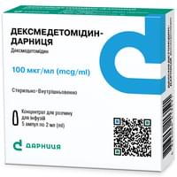 Дексмедетомидин-Дарница концентрат д/инф. 100 мкг/мл по 2 мл №5 (ампулы)