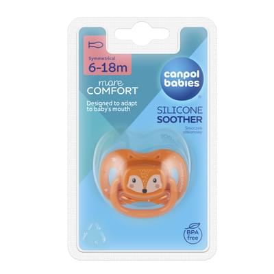 Пустушка силіконова Canpol 34/925 Cute animals симетрична 6-18 місяців