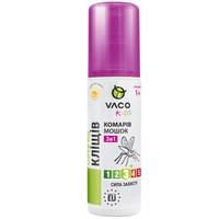 Спрей от комаров, клещей и мошек Vaco Kids 3 в 1 с 1-го года репеллентный 80 мл