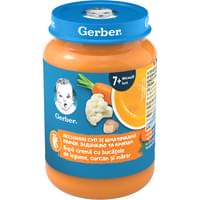 Пюре мясо-овощное Gerber Весенний суп с кусочками овощей, индейкой и укропом с 7-ми месяцев 190 г
