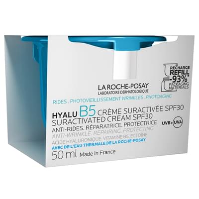 Крем для коррекции морщин La Roche-Posay (Ля Рош-Позе) Гиалу Б5 для восстановления упругости и защиты чувствительной кожи SPF 30 сменный блок 50 мл
