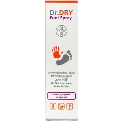 Антиперспирант для ног Dr.DRY Foot Spray Farmasorbе от потоотделения 100 мл