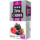 Чай чорний цейлонський ТРИ СЛОНА Лісова ягода в фільтр-пакетах по 1 г 20 шт