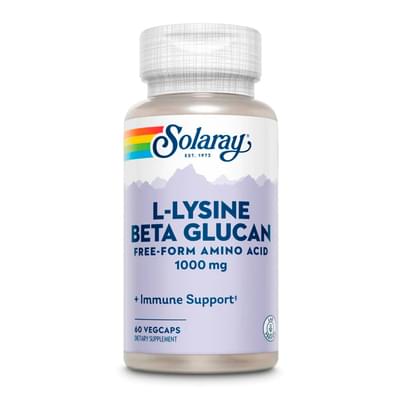 Solaray Лизин и бета-глюкан L-Lysine & Beta Glucan капсулы по 1000 мг №60