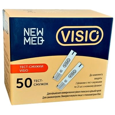 Тест-смужки для глюкометра Newmed Visio 2 флакони по 25 шт.