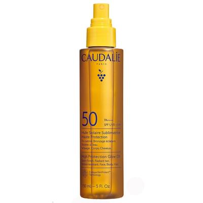 Олія-сяйво для обличчя, тіла та волосся сонцезахисна Caudalie SPF 50 високий захист 150 мл