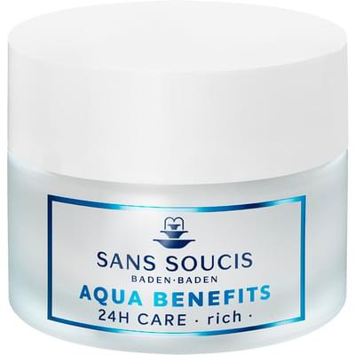 Уход для лица Sans Soucis Aqua Benefits 24 часа увлажнения насыщенный для сухой кожи 50 мл