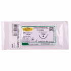 Шовный материал нерассасывающийся полиамид Укртехмед нитка хирургическая плетенная размер USP 3/0 (2), игла атравматическая режущая 1/2 круга, 25 мм, длина 75 см белая