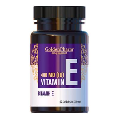 Вітамін Е Golden Pharm капсули по 400 МО №60 (флакон)