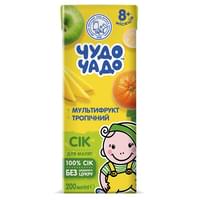 Сік дитячий Чудо-Чадо Тропічний мультифруктовий без цукру з 8-ми місяців 200 мл