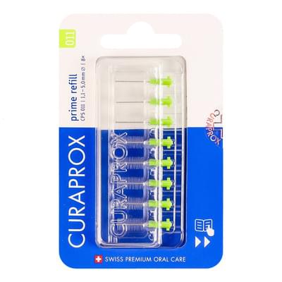 Міжзубні йоржики Curaprox CPS 011 Prime Refill змінні зелені 8 шт