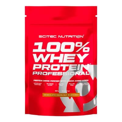Протеин SCITEC (Скайтек) Nutrition Whey Protein Prof. порошок со вкусом шоколад и фундук 500 г