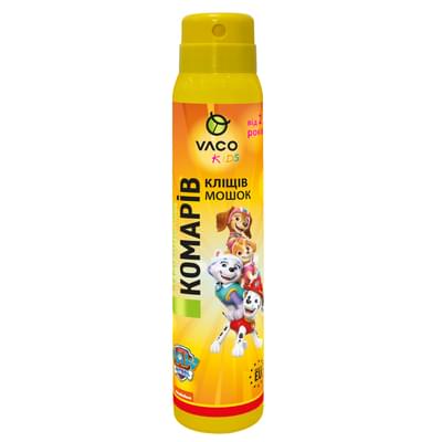 Спрей від комарів, кліщів та мошок дитячий Vaco Kids Paw Patrol з 2-х років репелентний 100 мл