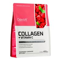 OstroVit Коллаген + Витамин С Collagen + Vitamin C со вкусом малиновый лимонад с мятой порошок по 400 г