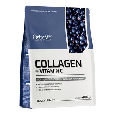 OstroVit Коллаген + Витамин С со вкусом черной смородины порошок по 400 г