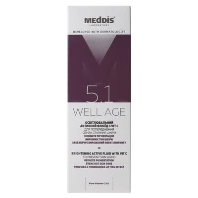 Флюїд для обличчя Meddis Well Age освітлюючий активний з Vit C 30 мл