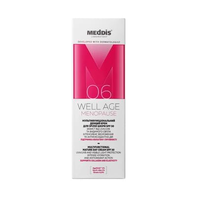 Крем для лица Meddis Well Age Menopause SPF 30 мультифункциональный дневной для зрелой кожи 50 мл