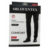 Панчохи компресійні Soloventex 420-231 з відкритим носком чоловічі клас компресії II (23-32 мм рт.ст) високі чорні розмір XL