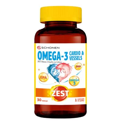 Зест Omega-3 Cardio & Vessels капсулы №30