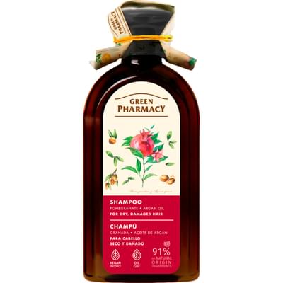 Шампунь Green Pharmacy гранат и аргановое масло для сухих и поврежденных волос 350 мл