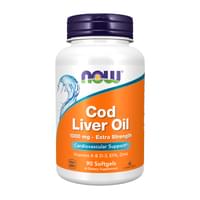 Риб'ячий жир з печінки тріски NOW (Нау) Cod Liver Oil 1000 мг капсули флакон 90 шт