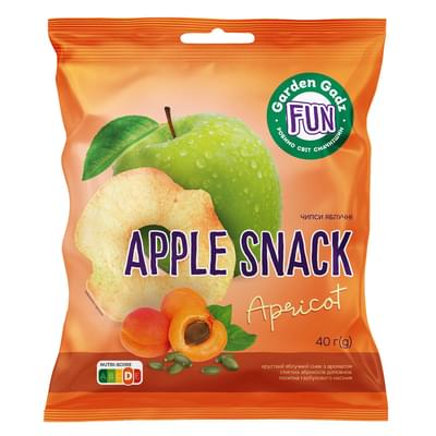 Чипсы фруктовые Garden Gadz яблочные с ароматом абрикоса 40 г