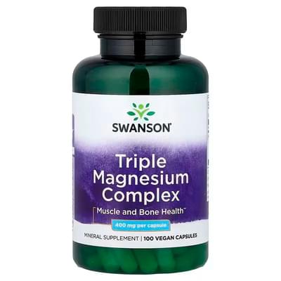 Swanson Магній потрійний комплекс Triple Magnesium Complex капсули 400 мг №100