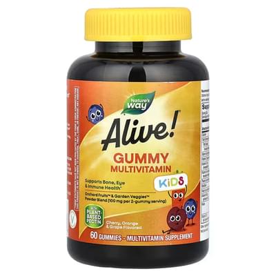 Nature's Way Мультивітаміни для дітей Kids Multivitamin цукерки жув. вишня, апельсин та виноград №60