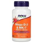 Now Мега D3 і МК7 Mega D-3 & MK-7 5000 IU (МО)/180 мкг (µg) капсули №120