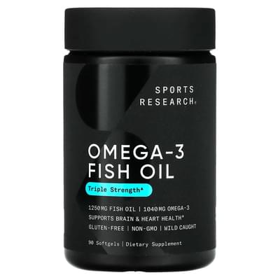 Sports Research Риб'ячий жир Омега-3 Omega-3 Fish Oil Triple Strength 1250 mg капсули №90