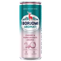 Вода минеральная Боржоми Аромати безалкогольный напиток с ароматом вишни и граната банка 330 мл
