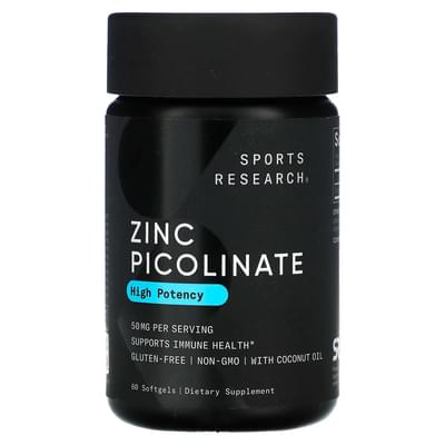 Sports Research Піколінат цинку Zinc Picolinate капсули по 50 мг №60
