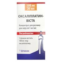 Купити Оксаліплатин-Віста концентрат для розчину для інфузій 5 мг/мл флакон 20 мл (100 мг) 1 шт Оксаліплатин-Віста концентрат для розчину для інфузій 5 мг/мл флакон 20 мл (100 мг) 1 шт