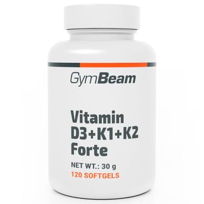 Вітамін D3 + К1 + К2 GYMBEAM (Джимбім) дієтична добавка капсули банка 120 шт