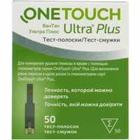 Тест-смужки для глюкометра One Touch Ultra Plus 50 шт.
