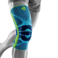 Бандаж на колінний суглоб Bauerfeind Sports Knee Support пателярний фіксуючий блакитний розмір L