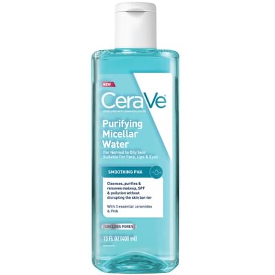 Вода міцелярна Cerave для нормальної та жирної шкіри для глибокого очищення 400 мл