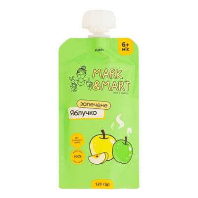 Пюре фруктове Mark&Mart Запечене яблучко без цукру гомогенізоване стерильне 120 г